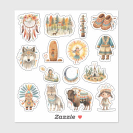 Native American Set Art Tribe Pack Sticker