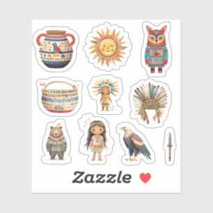 Native American Set Art Tribe Pack Sticker
