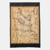 Native American Settlements 1600s New England Kaar Theedoek (Verticaal)