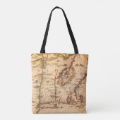 Native American Settlements 1600s New England Kaar Tote Bag (Achterkant)