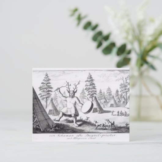Native American Shaman Briefkaart (Staand voorkant)