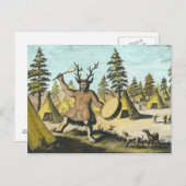 Native American Shaman Briefkaart (Voorkant / Achterkant)