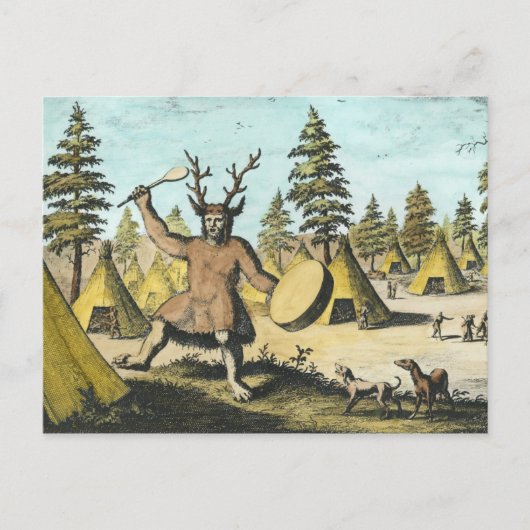 Native American Shaman Briefkaart (Voorkant)