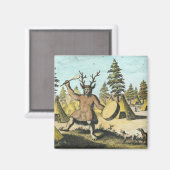 Native American Shaman Magneet (Voorkant / Achterkant)