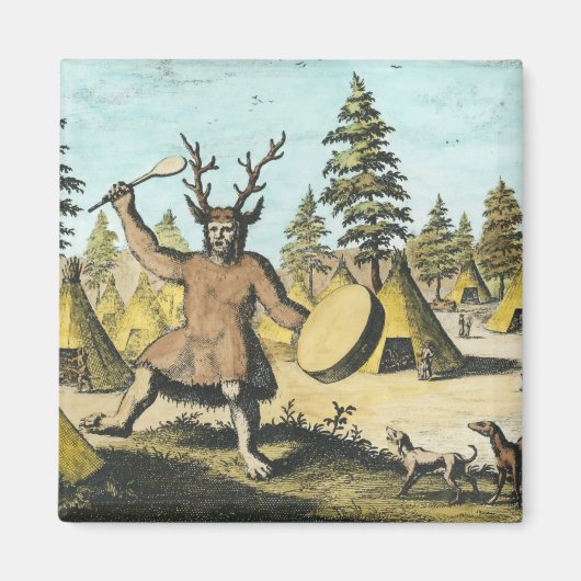 Native American Shaman Magneet (Voorkant)