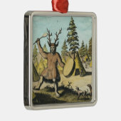 Native American Shaman Metalen Ornament (Rechts)
