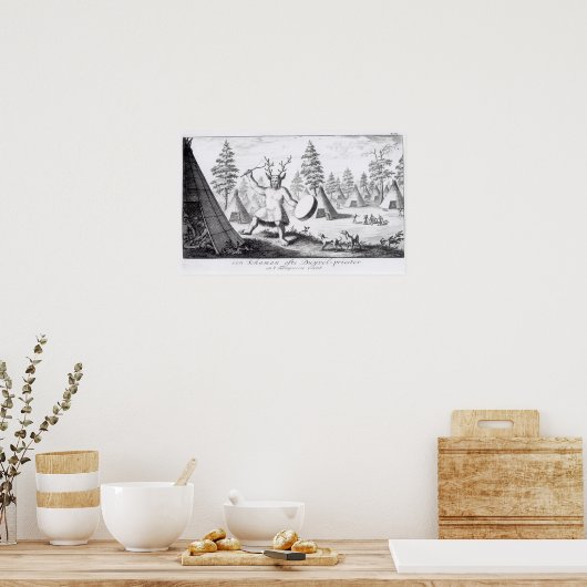 Native American Shaman Poster (Keuken)