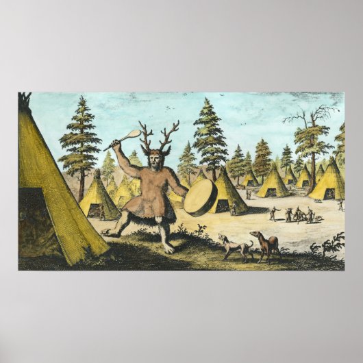Native American Shaman Poster (Voorkant)