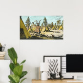Native American Shaman Poster (Thuiskantoor)