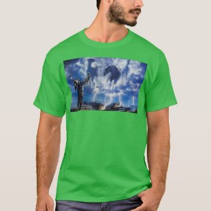 Native American Shaman roept Thunder op T-shirt