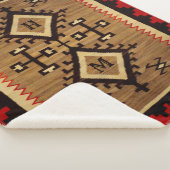 Native American Sherpa Blanket met je initialen Deken (3/4)