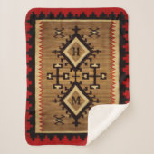 Native American Sherpa Blanket met je initialen Deken (Voorkant)