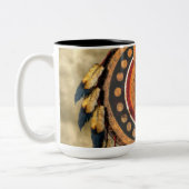 Native American Shield Tweekleurige Koffiemok (Links)
