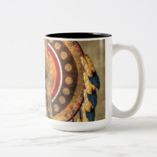 Native American Shield Tweekleurige Koffiemok