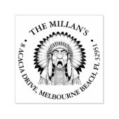 Native American Shocked thema Zelfinktende Stempel (Design)