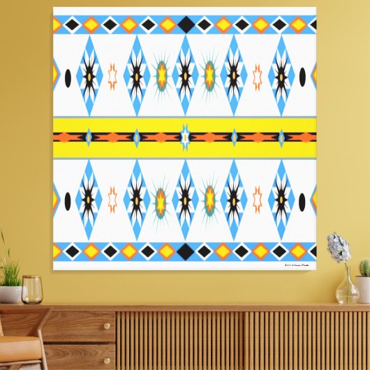 Native American Shoshone Stretted Canvas Print (Insitu (Woonkamer))