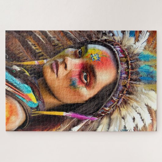 Native American Sioux Puzzle Legpuzzel (Horizontaal)