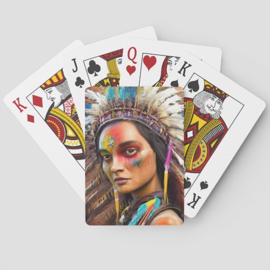 Native American Sioux-speelkaarten Pokerkaarten (Achterkant)