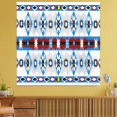 Native American Sioux Stretched Canvas Print (Insitu (Woonkamer))