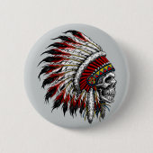 Native American Skull Button (Voorkant)