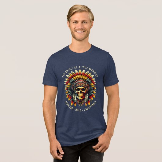 Native American Skull Chief T-shirt (Voorkant volledig)