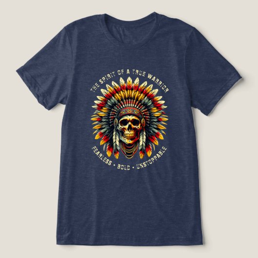 Native American Skull Chief T-shirt (Design voorkant)