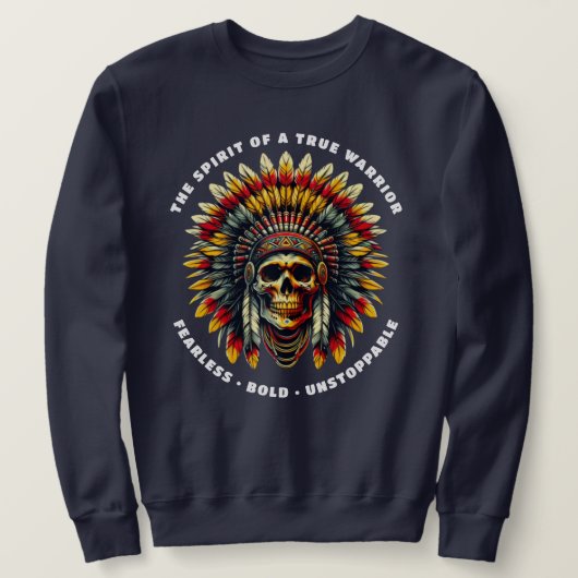 Native American Skull Chief Trui (Design voorkant)