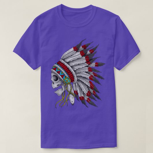 Native American skull design T-shirt (Design voorkant)