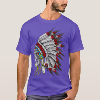 Native American skull design T-shirt