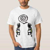 Native American Snake Music Kokopelli T-shirt (Voorkant)