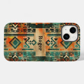 Native American Southwest Aztec gepersonaliseerd Case-Mate iPhone Case (Achterkant (horizontaal))