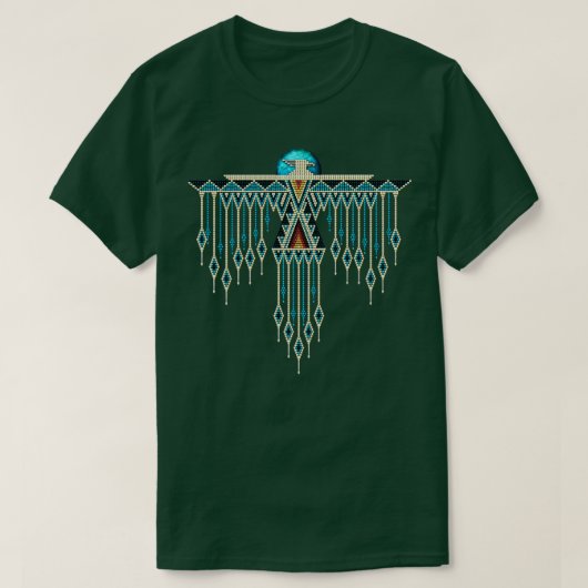 Native American Southwest Style Turquoise Thunderb T-shirt (Design voorkant)