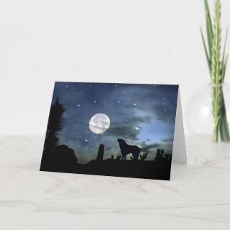 Native American Southwestern Coyote Xmas Kaart