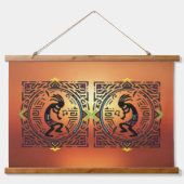Native American Southwestern Kokopelli Hangend Wandkleed (Voorkant)