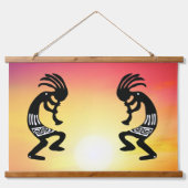 Native American Southwestern Kokopelli Hangend Wandkleed (Voorkant)