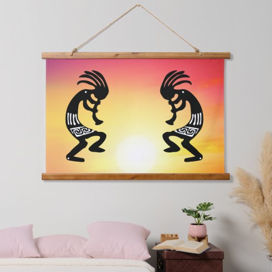 Native American Southwestern Kokopelli Hangend Wandkleed (Slaapkamer)
