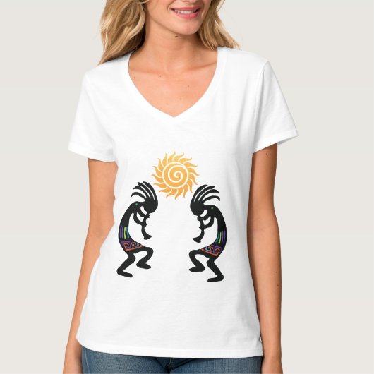 Native American Southwestern Kokopelli T-shirt (Voorkant)