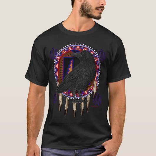 Native American Spirit Animal Crow design - t-shir T-shirt (Voorkant)