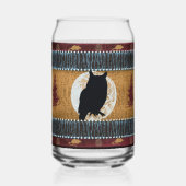Native American Spirit Owl Blikvorm Glas (Voorkant)