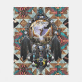 Native American Spirit Warrior Pullover Fleece Deken (Voorkant)
