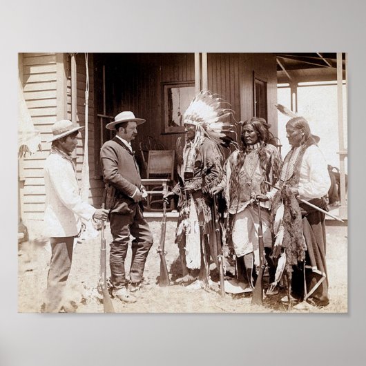 Native American Standing Poster (Voorkant)