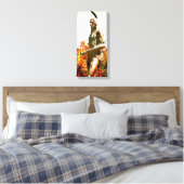 Native American Statue, Kansas City Canvas Afdruk (Insitu (Slaapkamer))