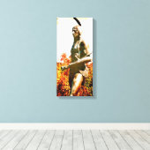 Native American Statue, Kansas City Canvas Afdruk (Insitu (Houten vloer))