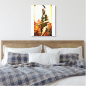 Native American Statue, Kansas City Canvas Afdruk (Insitu (Slaapkamer))