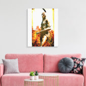 Native American Statue, Kansas City Canvas Afdruk (Insitu (Woonkamer))
