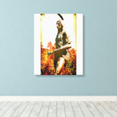 Native American Statue, Kansas City Canvas Afdruk (Insitu (Houten vloer))