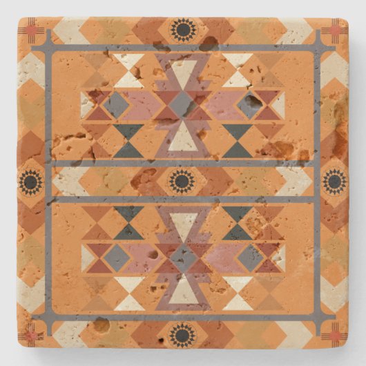 Native American Stenen Onderzetter (Voorkant)