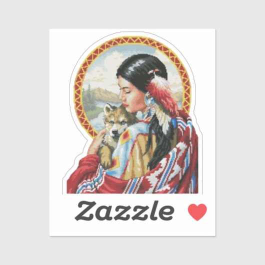 Native American Sticker (Vel)