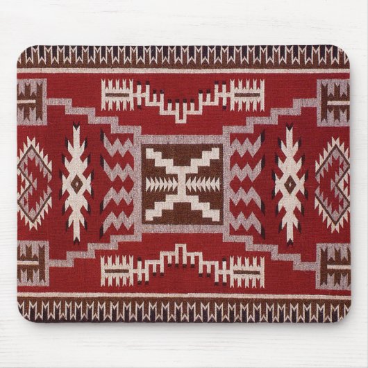 Native American Storm Pattern Weaving Muismat (Voorkant)