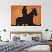 Native American Stretched Canvas Print (Insitu (Slaapkamer))